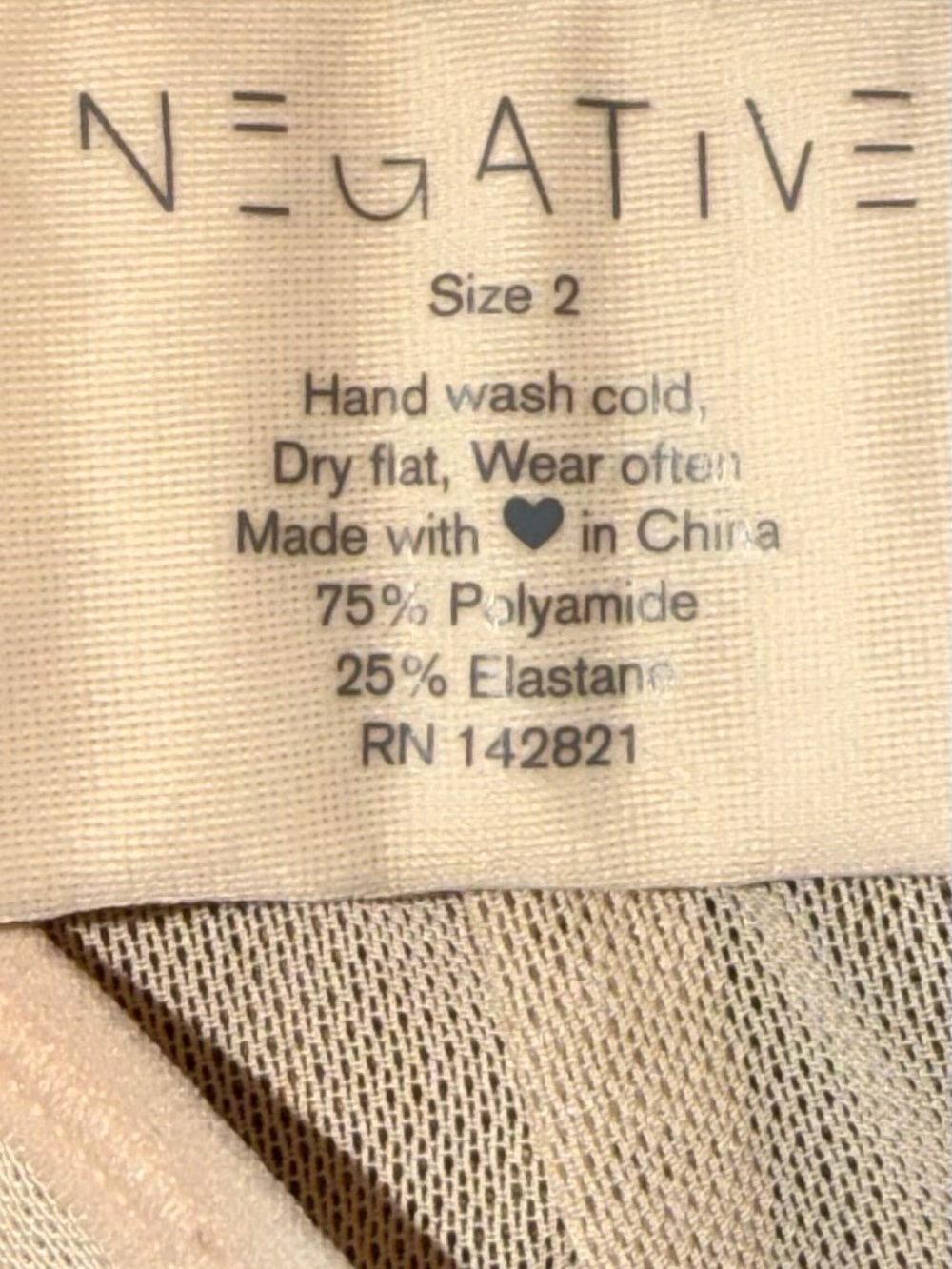 Negative NWOT Sieve Non Wire Sheer Mesh Nude Bra Size Medium - Picture 2 of 3